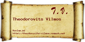 Theodorovits Vilmos névjegykártya